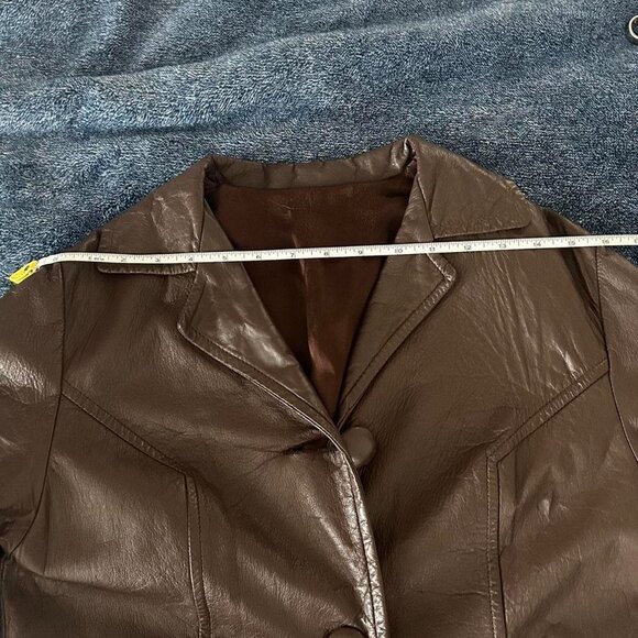 Vintage Brown Leather Jacket - Picture 6 of 7